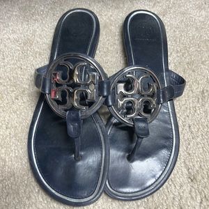 Tory Burch Navy Miller Sandals